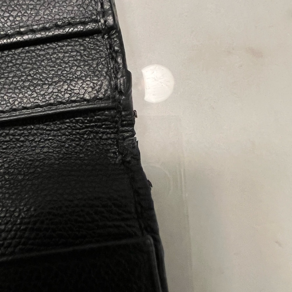 Preloved CHANEL Grained Calf Skin CoCo Button Long Wallet Purse - Black - Picture 8 of 11